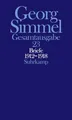 Produktbild: Gesamtausgabe Georg Simmel, Band 23: Briefe 1912-1918. Jugendbriefe