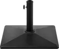 Produktbild: BELIANI Sonnenschirmständer Schwarz Beton 50 x 50 cm Schirmfuß eckig Garten Balkon modern