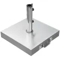 Produktbild: anndora® Sonnenschirmständer Grau Granit 40 kg Schirmfuß eckig Edelstahl rollbar