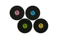 Produktbild: HAC24 Platzset Tischset Vinyl Schallplatte Platzmatte Rund Tisch Untersetzer, (Set, 4-St), Ø 39 cm