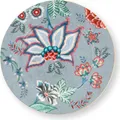Produktbild: PIP STUDIO Flower Festival Gebäckteller light blue 17cm Set4