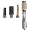Produktbild: BaByliss Air Style 1000 – All-in-One Warmluftbürste, Volumizer, Glättbürste und Lockenstab, Ionen-Technologie für Anti-Frizz, 4 Aufsätze, Kupfer/Grau, AS136E