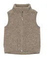 Produktbild: Engel, Kinder Fleece Weste mit Reißverschluss, 100% Wolle (Merino kbT) (DE/NL/SE/PL, Numerisch, 116, Regular, Walnuss)