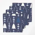 Produktbild: Weihnachtsservietten Winterland, 4er Set, Blau - Homescapes