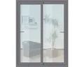 Produktbild: Schiebetür Kunststoff anthrazit mit ESG 3000x2100 mm