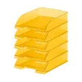 Produktbild: Leitz Briefkorb Standard A4, 5er Pack, Briefablage in Premium-Qualität, Stapelbare Ablagefächer als Schreibtisch-Organizer, Kombinierbar mit Plus-Serie, Gelb Frost, 52270010
