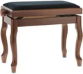 Produktbild: Gewa Pianobank Deluxe Classic Nussbaum matt Klavier Hocker Velours schwarz Bank