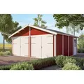 Produktbild: Skan Holz Holzgarage Varberg 3 570 cm x 525 cm Schwedenrot
