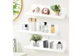 Produktbild: LuxusKollektion Wandregal 3er Set Wandregal Weiß Acryl Selbstklebend 30cm Badezimmer Regal
