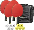 Produktbild: JOOLA Tischtennis Set 4 Schläger 10 Bälle Tragetasche Outdoor Indoor