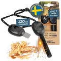 Produktbild: LIGHT MY FIRE Feuerstahl Outdoor Army, 10 mm, 12000 Zündungen, 2-in-1 mit Notfallpfeife, Feuerstahl XXL Survival Gadget Feuerstein Feuerzeug, Ewiges Streichholz mit Bio-basierter Kunststoffgriff