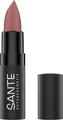 Produktbild: SANTE Naturkosmetik Ultra Matt Lipstick 03 Sunset Rose, pudrig-matter Lippenstift in Rosé für ein natürliches Finish, Lippenpflege mit Squalan und Hyaluron, 4,55g