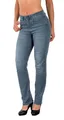 Produktbild: ESRA Damen Straight Fit Jeans Hose Straight-Leg Jeanshose Stretch gerader Schnitt Damen-Jeans High Waist bis Übergröße Große Größe G800