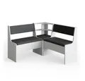 Produktbild: Vicco Sitzbank Roman, Weiß/Anthrazit, 120 x 120 cm Ohne Tisch (Set, 1-St., 3-er Set), bequeme Polsterung