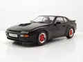 Produktbild: Porsche 924 Carrera GT 1981 schwarz mit roten Felgen Modellauto 1:18 MCG