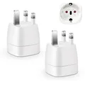 Produktbild: 2 Pack Reiseadapter UK Adapter England Deutschland Stecker Travel Adapter UK ...