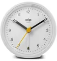 Produktbild: Braun BC12W Klassischer analoger Wecker Schlummerfunktion und Licht, weiß