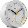 Produktbild: Braun BC12W Analoger Wecker Quarz Schlummerfunktion Licht Crescendo-Alarm Weiß