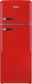 Produktbild: Amica Kühl-Gefrierkombination DTR 374 190 R | Retro Design | 206 l | 144 cm hoch | Energieeffizienz D | rot, D (Spektrum A bis G)