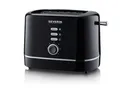 Produktbild: SEVERIN Automatik-Toaster , 2 Toastkammern, 850 W, Auftau- & Aufwärmfunktion, Brotscheibenzentrierung, Brötchenaufsatz, B 280 x H 188 x T 182 mm, Schwarz