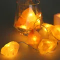 Produktbild: Lichterkette Salzkristalle Salzkristallleuchte LED Timer 6h/18h Batterie L 165cm