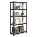 Produktbild: SONGMICS Standregal, Bücherregal, Lagerregal, 5 Ablagen, verstellbar, 30 x 75 x 150 cm, bis 650 kg belastbar, für Küche, Wohnzimmer, Greige-schwarz GLR030B11