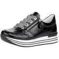 Produktbild: Remonte Plateausneaker, Freizeitschuh, Halbschuh, Schnürschuh mit gepolstertem Schaftrand schwarz 39 EU