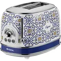 Produktbild: 2-Schlitz-Toaster Capri weiß/mehrfarbig, 810 Watt, für 2 Scheiben Toast