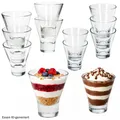Produktbild: YPSI 12x Dessertgläser Glas 150ml & 170ml konisch stapelbar Dessert Snacks Shots