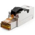 Produktbild: deleyCON 1x CAT6a Netzwerkstecker RJ45 Werkzeuglos Netzwerk Verlegekabel Stecker