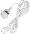 Produktbild: KWM 41703 - Lampenfassung, E27, mit Schalter und EU Stecker, weiß