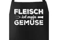 Produktbild: MoonWorks Grillschürze Grill-Schürze für Männer mit Spruch Fleisch ist mein Gemüse Baumwoll-Schürze Küchenschürze Moonworks®, mit kreativem Aufdruck