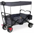 Produktbild: Pinolino PAXI DLX Klappbollerwagen aus PU in anthrazit, 124x59x67 cm, max. be...