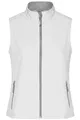 Produktbild: James & Nicholson Damen Softshell Weste - Taillierte Weste aus atmungsaktivem Softshell | Farbe: white/white | Grösse: L