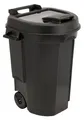 Produktbild: Abfalltonne mit Deckel fahrbar 110L - Mülltonne Garten Tonne Abfalleimer schwarz