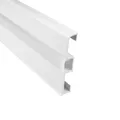 Produktbild: C02 LED Alu Sockelleiste + Abdeckung Fußbodenleiste Schiene für LED-Streifen-Strip Weiss 2m milky