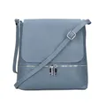 Produktbild: ITALYSHOP24 Schultertasche Made in Italy Damen Leder Messenger Brust Tasche Body Umhängetasche, PREMIUM QUALITÄT Echtleder Business Hobo Shopper CrossBody geräumig