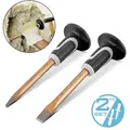 Produktbild: STAHLWERK Flachmeißel / Spitzmeißel 2er Set Gold 300 mm Handmeißel