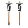 Produktbild: STAHLWERK Flachmeißel | Spitzmeißel 2er Set Gold 300 mm Handmeißel aus gehärtetem Stahl zum professionellen Meißeln von Metall, Stein, Holz, Beton, Fliesen und Kunststoffen