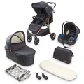 Produktbild: BabyGo Style 3in1 Buggy Sportwagen black rosegold NEU