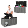 Produktbild: Grindi - Gartenbox Kissenbox Auflagenbox - Cygnus - Dunkelgrau, 270 Liter, 109x51x55 cm - Wassersichere Outdoor Paketbox, Gartenschrank & Truhe, wetterfest für Balkon, Gartenhaus, Geräteschuppen