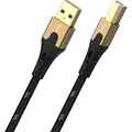Produktbild: Oehlbach Primus USB-Kabel Typ B 2.0 - State of The Art - High Speed 480 Mb/s hochflexibel Metallstecker HPOCC 3-Fach Schirmung - Drucker, Scanner, Audio Verstärker - schwarz/Gold - 50 cm