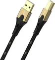 Produktbild: Oehlbach USB-Kabel USB 2.0 USB-A Stecker, USB-B Stecker 0.50m Schwarz/Gold D1C9540