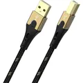 Produktbild: Oehlbach USB-Kabel USB 2.0 USB-A Stecker, USB-B Stecker 0.50 m Schwarz/Gold