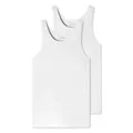 Produktbild: Schiesser Herren 2 Pack Unterhemd Ohne Arm - 95/5 Organic Unterwäsche, Weiss_176038, 4XL EU