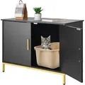 Produktbild: VEVOR Katzenschrank, 700x450x545 mm, Katzentoilette mit Metallbeinen & -griff, Katzenklo Schrank, Katzenhaus passend für die meisten Katzentoiletten, für Schlafzimmer & Wohnzimmer, Schwarz