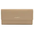 Produktbild: Lazarotti Bologna große Leder Geldbörse Damen | mit Druckknopf, großem Reißverschlussfach, 12 Kartenfächer, RFID-Schutz | 19 x 10 x 3 cm (2 Breiten einstellbar)