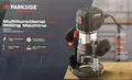 Produktbild: Parkside Performance® Multifräse PPMF 710 mit Kanten-, Ober- und Winkelfräsmodul