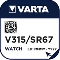 Produktbild: 1x SR716SW SR67 315 Silberoxid Batterie Varta 1,55 V