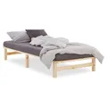 Produktbild: Homestyle4u Holzbett 100x200 Bettgestell mit Lattenrost Natur Bett Holz Unbehandelt Kiefer Massivholzbett | Artikel 2800